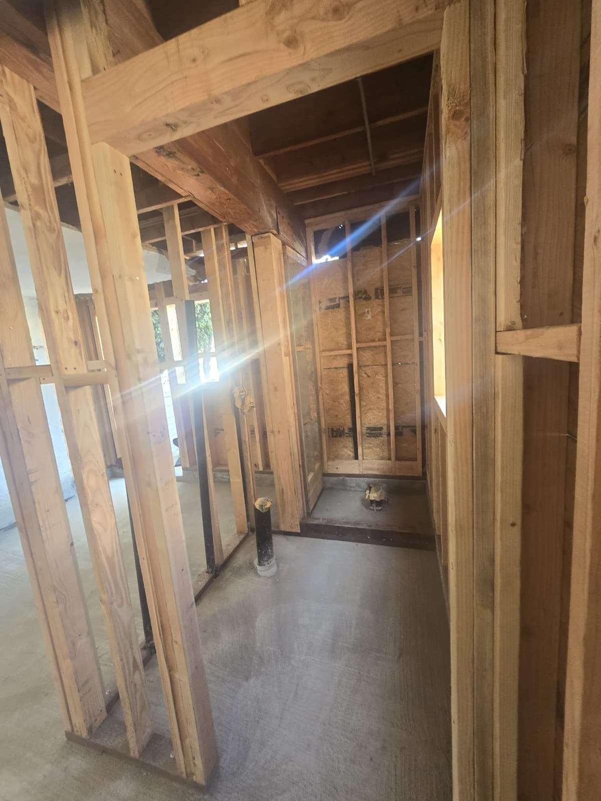 Framing an ADU on a real Los Angeles project